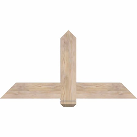 Ekena Millwork Eugene Smooth Timber Gable Bracket, Douglas Fir, 48"W x 24"H x 3 1/2"D x 5 1/2"F, 12/12 Pitch GBW048X24X0406EUG00SDF